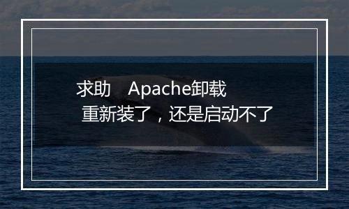 求助 Apache卸载 重新装了,还是启动不了