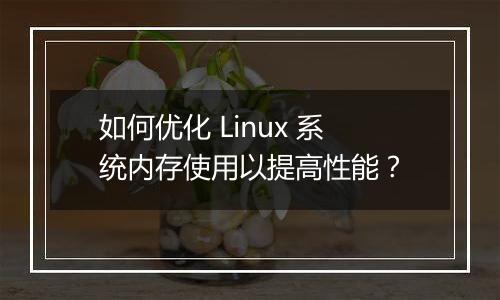 如何优化 Linux 系统内存使用以提高性能?