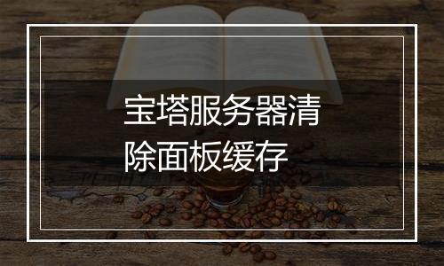 宝塔服务器清除面板缓存