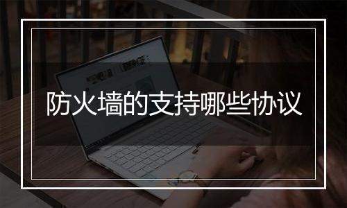 防火墙的支持哪些协议