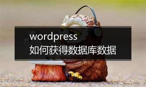 wordpress 如何获得数据库数据