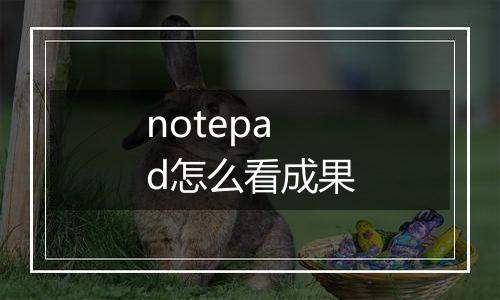 notepad怎么看成果