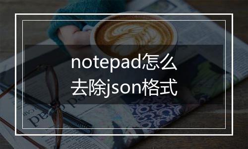 notepad怎么去除json格式