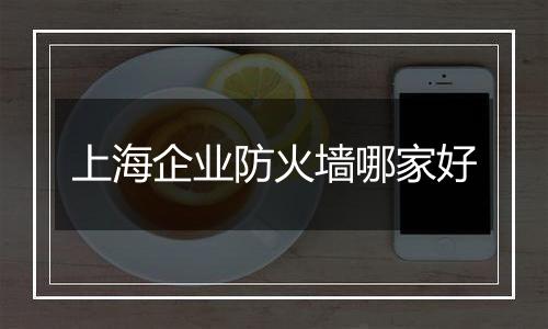 上海企业防火墙哪家好