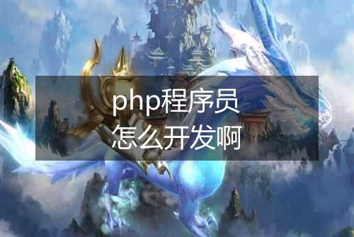 php程序员怎么开发啊