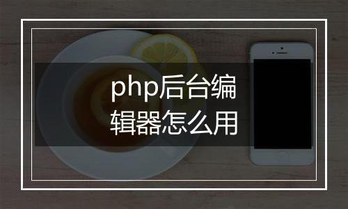php后台编辑器怎么用
