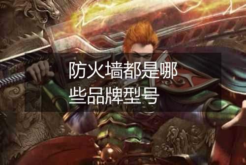 防火墙都是哪些品牌型号