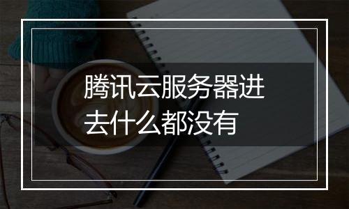 腾讯云服务器进去什么都没有