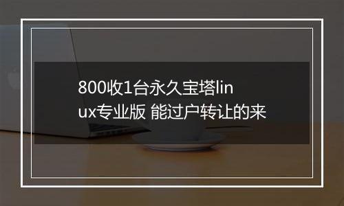 800收1台永久宝塔linux专业版 能过户转让的来