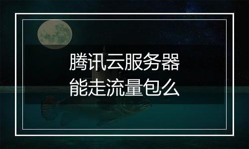 腾讯云服务器能走流量包么