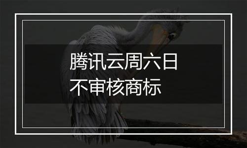 腾讯云周六日不审核商标