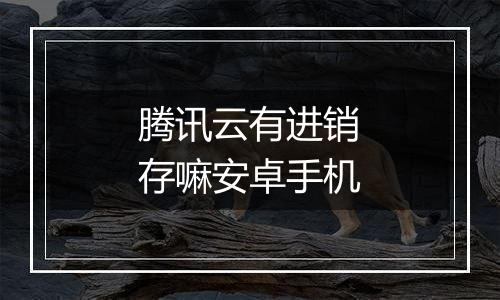 腾讯云有进销存嘛安卓手机