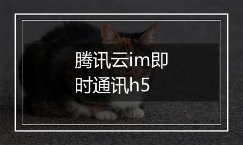 腾讯云im即时通讯h5