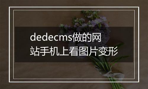 dedecms做的网站手机上看图片变形