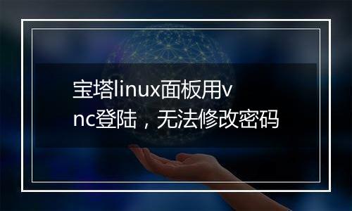 宝塔linux面板用vnc登陆，无法修改密码