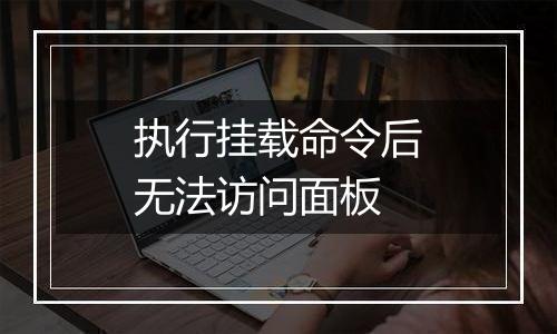 执行挂载命令后无法访问面板