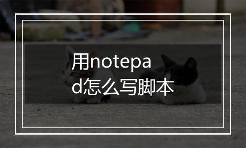 用notepad怎么写脚本
