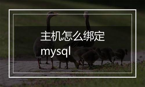 主机怎么绑定mysql