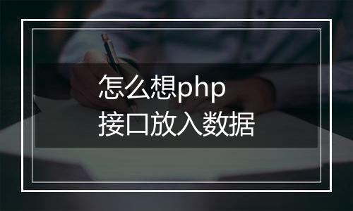 怎么想php接口放入数据