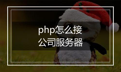 php怎么接公司服务器