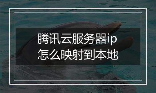 腾讯云服务器ip怎么映射到本地