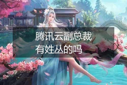 腾讯云副总裁有姓丛的吗