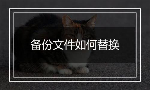 备份文件如何替换