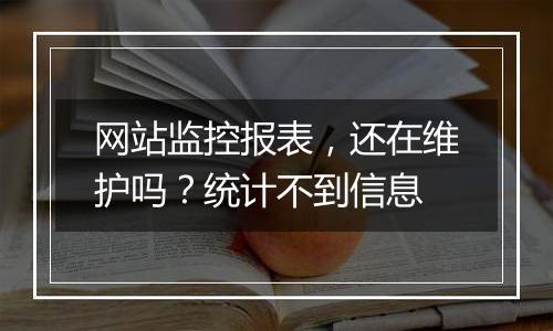网站监控报表,还在维护吗?统计不到信息
