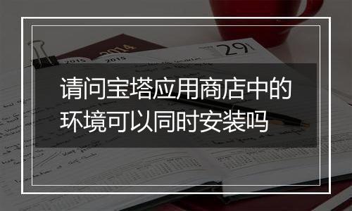 请问宝塔应用商店中的环境可以同时安装吗