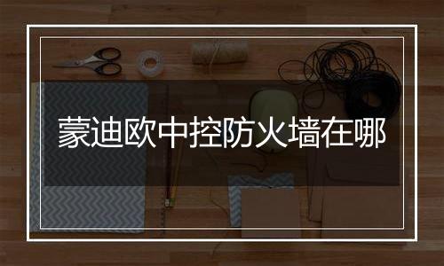 蒙迪欧中控防火墙在哪