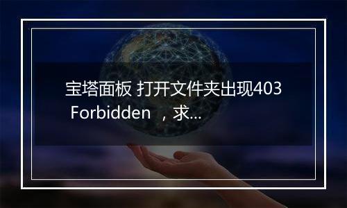 宝塔面板 打开文件夹出现403 Forbidden ，求助。