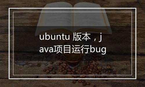 ubuntu 版本,java项目运行bug