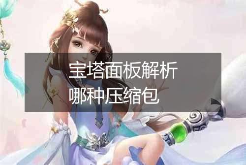宝塔面板解析哪种压缩包