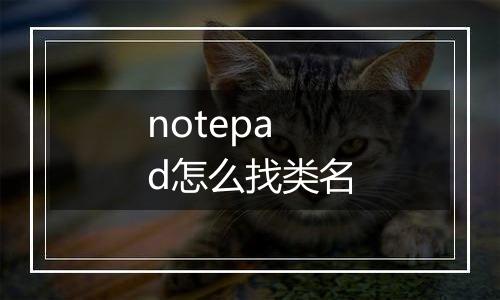 notepad怎么找类名
