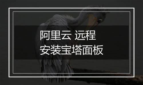 阿里云 远程安装宝塔面板
