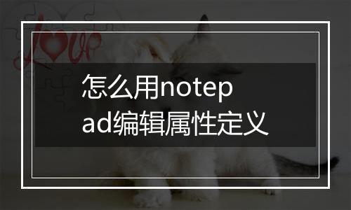 怎么用notepad编辑属性定义