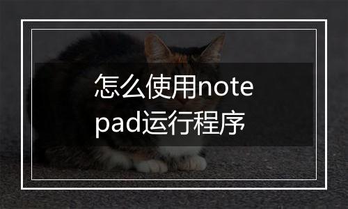 怎么使用notepad运行程序
