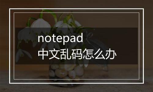 notepad中文乱码怎么办