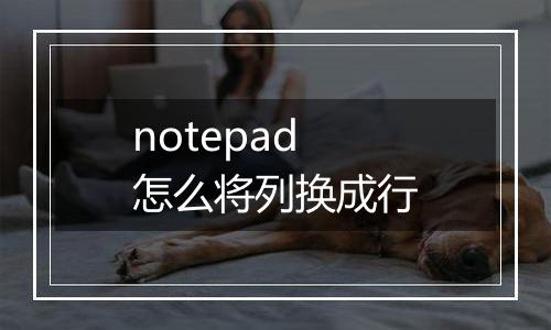 notepad怎么将列换成行