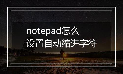 notepad怎么设置自动缩进字符