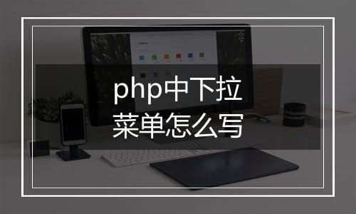 php中下拉菜单怎么写