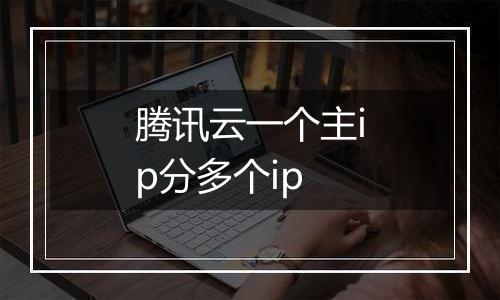 腾讯云一个主ip分多个ip