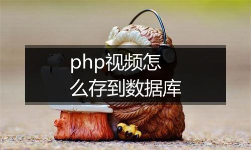php视频怎么存到数据库