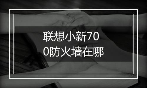 联想小新700防火墙在哪