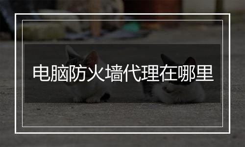 电脑防火墙代理在哪里