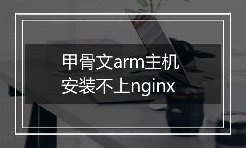 甲骨文arm主机 安装不上nginx