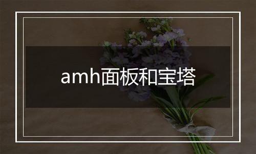 amh面板和宝塔
