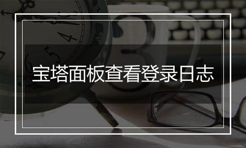 宝塔面板查看登录日志
