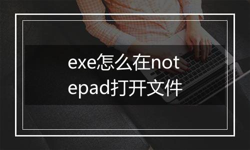 exe怎么在notepad打开文件
