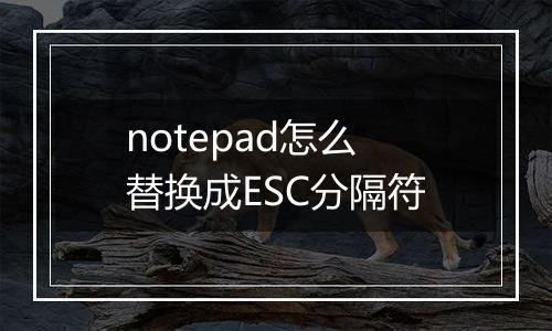 notepad怎么替换成ESC分隔符
